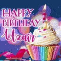 Happy Birthday Uzair - Lovely Animated GIF