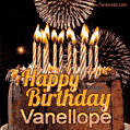 Chocolate Happy Birthday Cake for Vanellope (GIF)