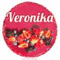 Happy Birthday Cake with Name Veronika - Free Download