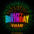 New Bursting with Colors Happy Birthday Viaan GIF and Video with Music