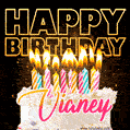 Vianey - Animated Happy Birthday Cake GIF Image for WhatsApp