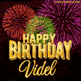 Wishing You A Happy Birthday, Videl! Best fireworks GIF animated greeting card.