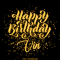 Happy Birthday Card for Vin - Download GIF and Send for Free