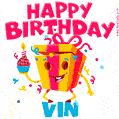 Funny Happy Birthday Vin GIF