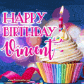 Happy Birthday Vincent - Lovely Animated GIF
