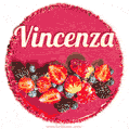 Happy Birthday Cake with Name Vincenza - Free Download