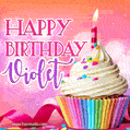 Happy Birthday Violet - Lovely Animated GIF