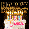 Viona - Animated Happy Birthday Cake GIF Image for WhatsApp