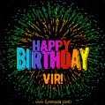 New Bursting with Colors Happy Birthday Vir GIF and Video with Music