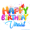 Happy Birthday Viraat - Creative Personalized GIF With Name