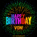 New Bursting with Colors Happy Birthday Von GIF and Video with Music