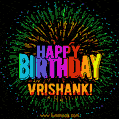 New Bursting with Colors Happy Birthday Vrishank GIF and Video with Music