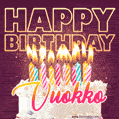 Vuokko - Animated Happy Birthday Cake GIF Image for WhatsApp
