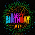 New Bursting with Colors Happy Birthday Vy GIF and Video with Music
