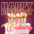 Walburg - Animated Happy Birthday Cake GIF Image for WhatsApp