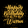 Happy Birthday Card for Warren - Download GIF and Send for Free