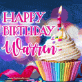 Happy Birthday Warren - Lovely Animated GIF