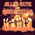 Alles Gute zum Geburtstag Washington (GIF)