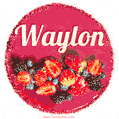 Happy Birthday Cake with Name Waylon - Free Download