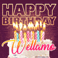 Wellamo - Animated Happy Birthday Cake GIF Image for WhatsApp