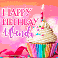 Happy Birthday Wendi - Lovely Animated GIF