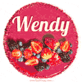 Happy Birthday Cake with Name Wendy - Free Download