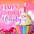 Happy Birthday Wendy - Lovely Animated GIF