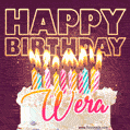 Wera - Animated Happy Birthday Cake GIF Image for WhatsApp