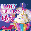 Happy Birthday Wes - Lovely Animated GIF