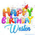 Happy Birthday Westen - Creative Personalized GIF With Name