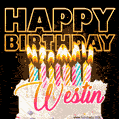 Westin - Animated Happy Birthday Cake GIF for WhatsApp