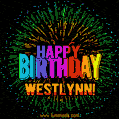 New Bursting with Colors Happy Birthday Westlynn GIF and Video with Music