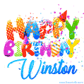 Happy Birthday Winston - Creative Personalized GIF With Name