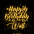 Happy Birthday Card for Wolf - Download GIF and Send for Free