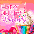 Happy Birthday Worknesh - Lovely Animated GIF