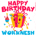 Funny Happy Birthday Worknesh GIF