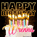 Wrenna - Animated Happy Birthday Cake GIF Image for WhatsApp