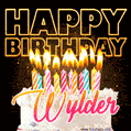 Wylder - Animated Happy Birthday Cake GIF for WhatsApp