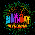 New Bursting with Colors Happy Birthday Wynonna GIF and Video with Music