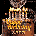 Chocolate Happy Birthday Cake for Xaria (GIF)