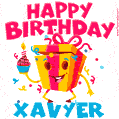 Funny Happy Birthday Xavyer GIF