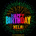 New Bursting with Colors Happy Birthday Xela GIF and Video with Music