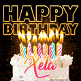 Xela - Animated Happy Birthday Cake GIF Image for WhatsApp