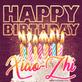 Xiao-Zhi - Animated Happy Birthday Cake GIF Image for WhatsApp