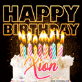 Xion - Animated Happy Birthday Cake GIF for WhatsApp