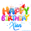 Happy Birthday Xion - Creative Personalized GIF With Name
