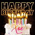 Xoe - Animated Happy Birthday Cake GIF Image for WhatsApp