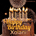 Chocolate Happy Birthday Cake for Xolani (GIF)