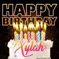 Xylah - Animated Happy Birthday Cake GIF Image for WhatsApp