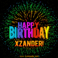 New Bursting with Colors Happy Birthday Xzander GIF and Video with Music